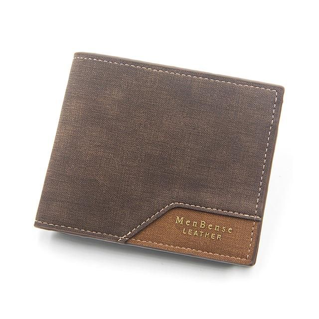 Cartera de cuero para hombre monedero pequeno de Color solido estilo Vintage con multiples tarjetas-style 6