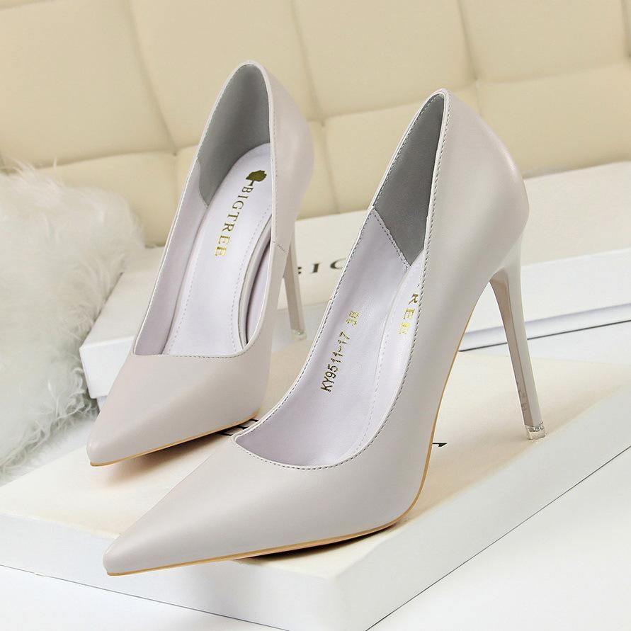 Women's high heels 7.5CM simple high heels Grey