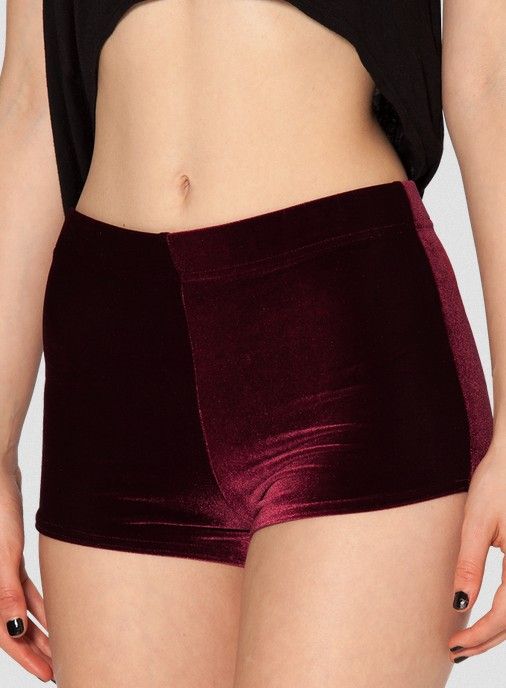 2017 Summer Fashion Women Sexy Black Velvet Shorts High