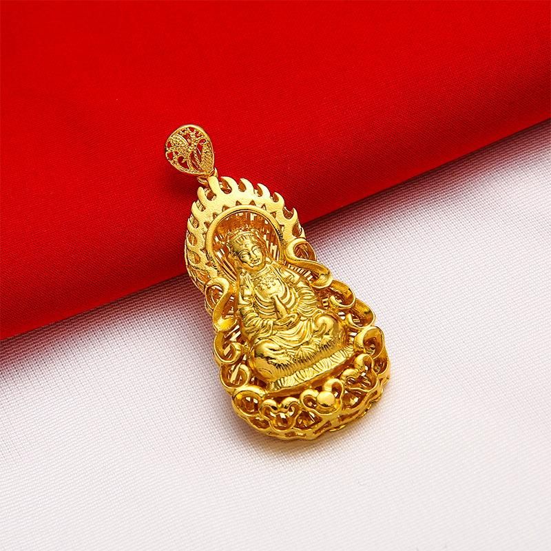 Ethnic Style Men and Women Flame Guanyin Pendant