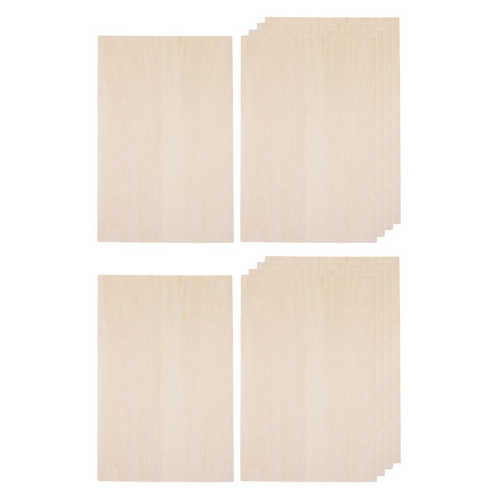 20 Pieces DIY Model Balsa Wood Sheet Wooden Plate Crafts Model
