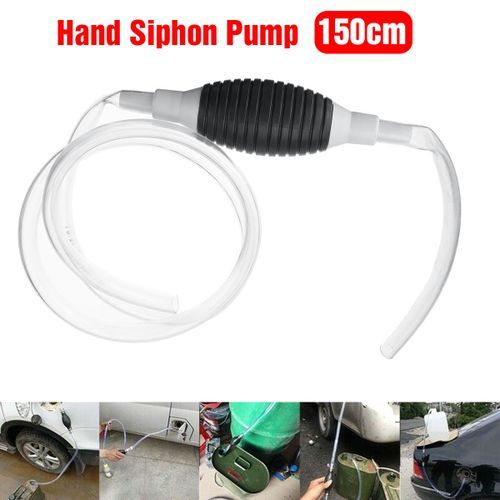 Hand Siphon Pump Petrol  Water Oil  Fuel Transfer Pipe Tube