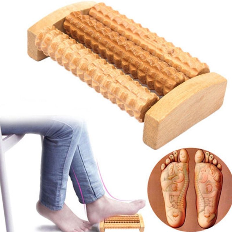 Foot Massage Traditional Wood Roller Massager Without The Need Electricity Stress Relief Relaxation