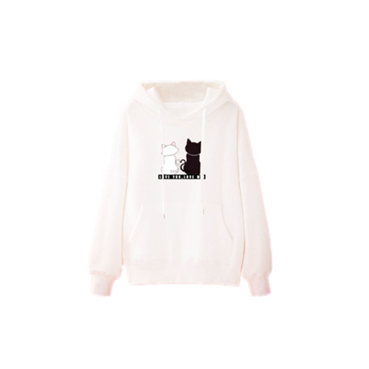 Girls Long Sleeve Hooded Sweatshirts, Casual Trendy White