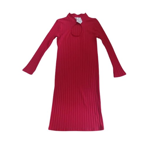 Pleated High neck Dress