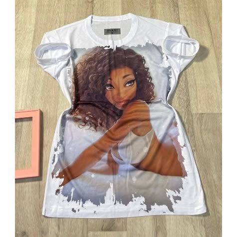 Girl Print 3d Graphics Print T-shirt
