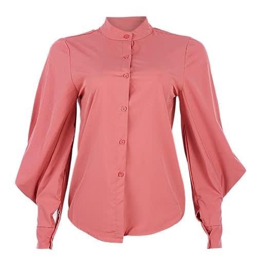 Puffy Sleeve Cotton Blouse
