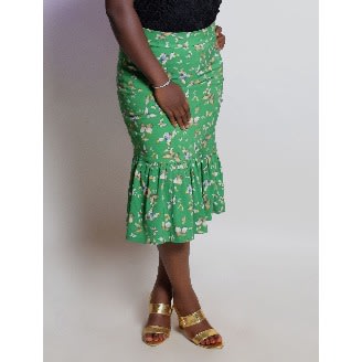 Slanted Peplum Skirt