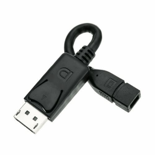 Display port male To Mini Display port female - 6 Inch Adapter Cable