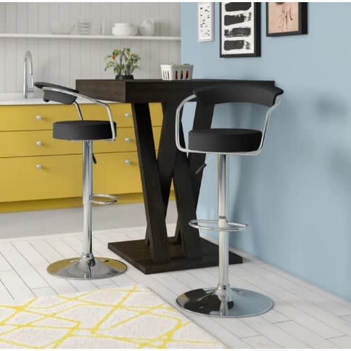 Bar Stool -02 - Set Of 2 - Black