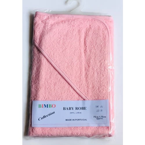 Hooded Robe Towel - Baby Pink