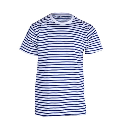 Stripped Tee Shirt - Blue & White