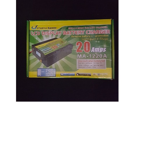 Smart Fast 20A Battery Charger with LCD Display For Car & Inverter