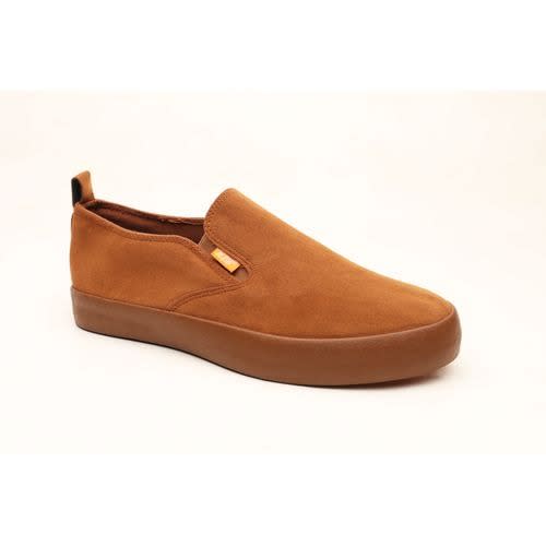Hzb Sleek Suede Slip On Sneaker - Brown