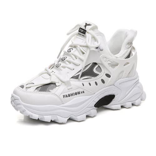 Lace Up Sneakers - White