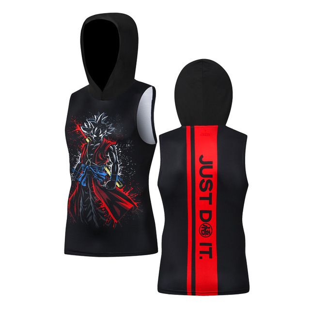 New Men's Cap Tight Vest Elastic Muscle Body T LBJ-15_S