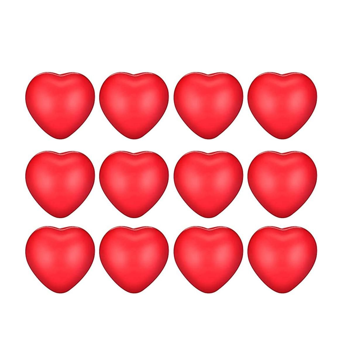 12Pcs Valentine'S Day Red Heart Stress Balls,Stress Balls