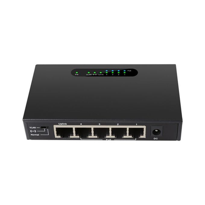 5-Port Ethernet Desktop Switch 4 PoE Ports+1 Uplink 10/100Mbps