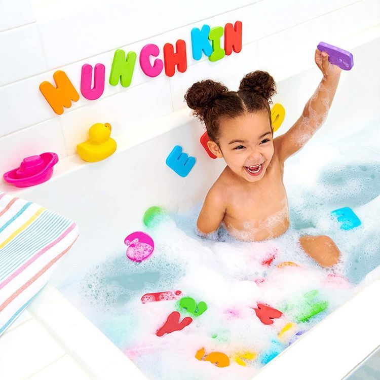 36pcs/Set Alphanumeric Letter Puzzle Baby Bath Toys Soft EVA Kids Baby Water Toys For Bathroom Early Educational Suction Up Toy