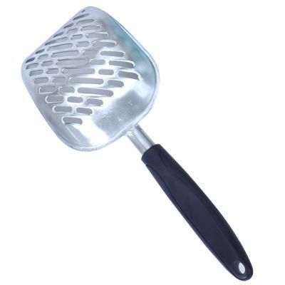 Discovery cat litter shovel large aluminum alloy excrement shovel artifact cat pet pick up supplies metal cat litter shovel New light gray aluminum alloy (smoother and brighter)