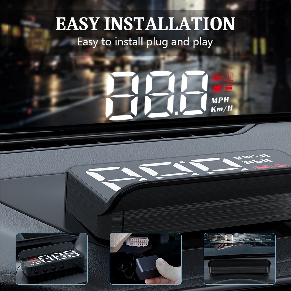 OBD HUD Car GPS Digital Speedometer Projector Auto Consumption Head-up Display Projection