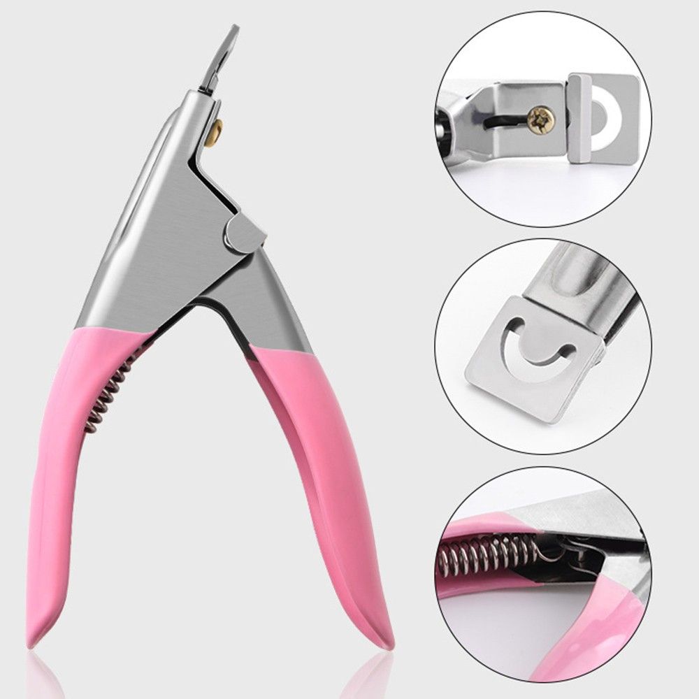 Nail Cutter U-shaped Cut French Nail Clippers Nail Scissors UV False Nails Tips Manicure Trimmer Tool