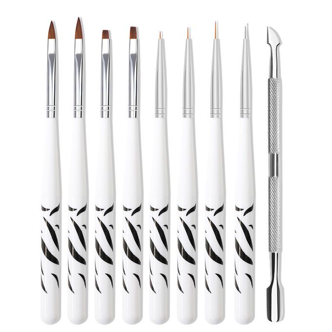 9PCS Nail Art Tools Polish  Liner Pen Nail Painting Pen