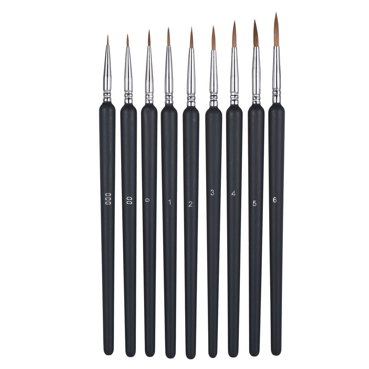 9 Pcs Nail Liner Pens Nail Art Brush Set UV Painting Pen Birch Wood Handle Manicure Nail Art Tip Builder Liner Polish Pen Tools