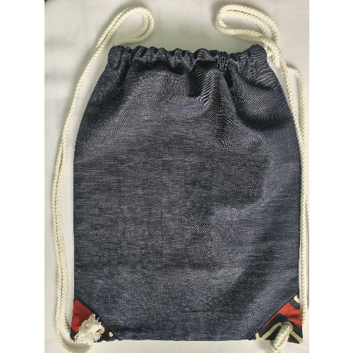 Denim And Bogolon Drawstring Backpack