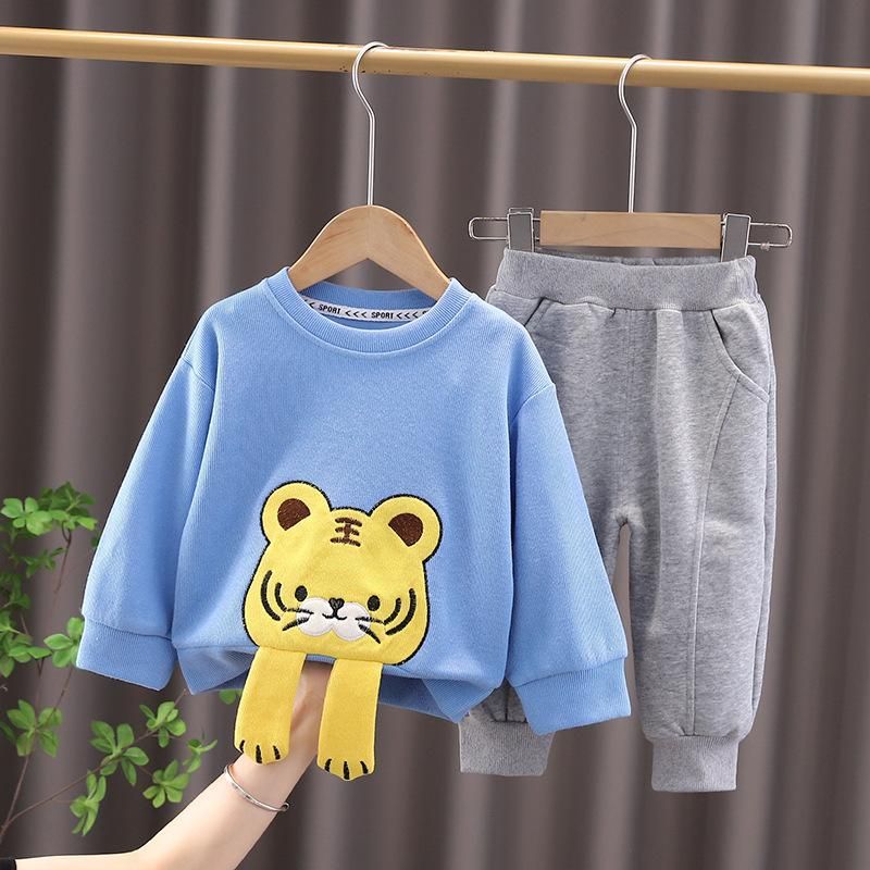 2-Piece Children'S Clothing Set Sweatshirt + Pants Blue