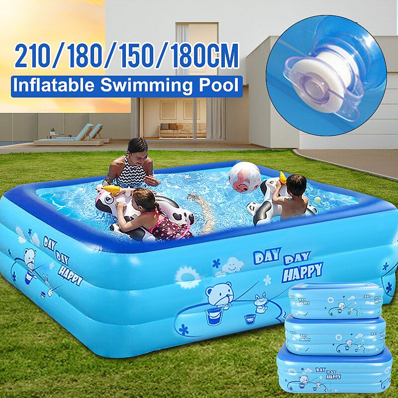 Multi Size Inflatable Swimming Pool Kids Family Outdoor Sports Play Toys Ground Pool 1.2M