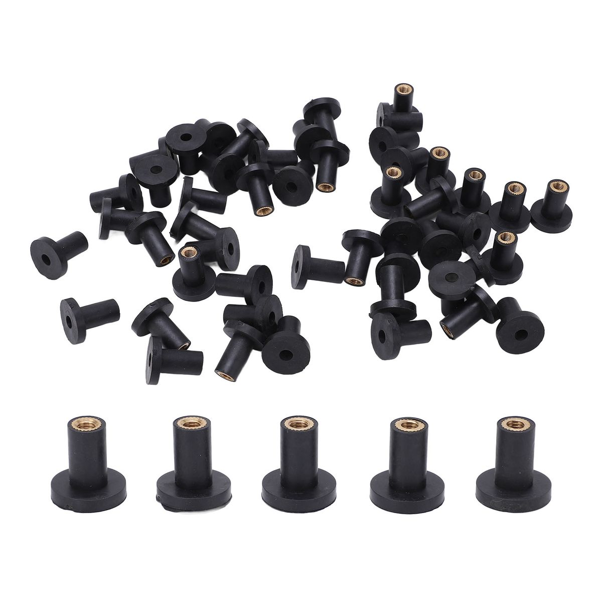 50Pcs/Set Rubber M5 Well Nuts Fasteners For Car Windscreen