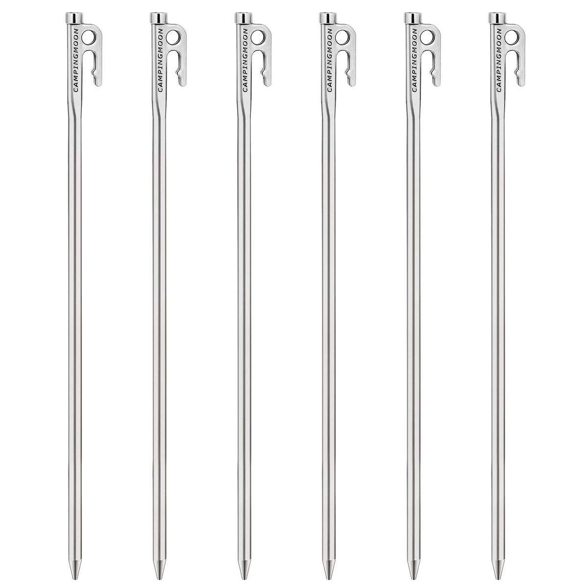 Heavy Duty Steel Tent Stakes Pegs with Hook and Hole Design for Outdoor Backpacking Camping Tent Canopy