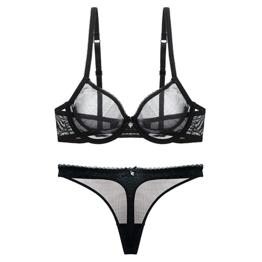 Women See-Through Lace  Transparent Everyday Bra And   Open Cup