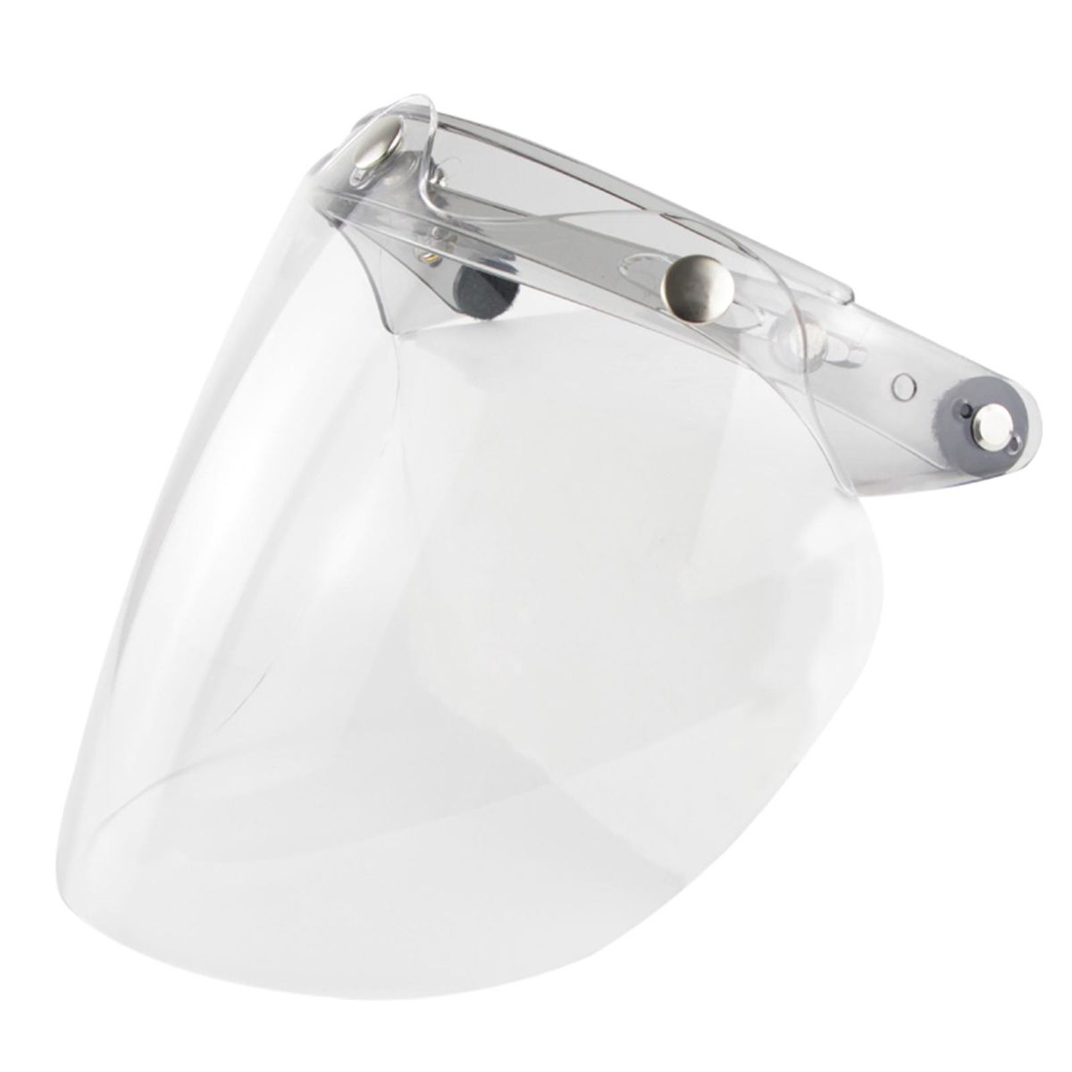 Open Face Helmet Visor Motorcycle Helmet Bubble Lens 3-Snap Bubble Wind Shield Visor