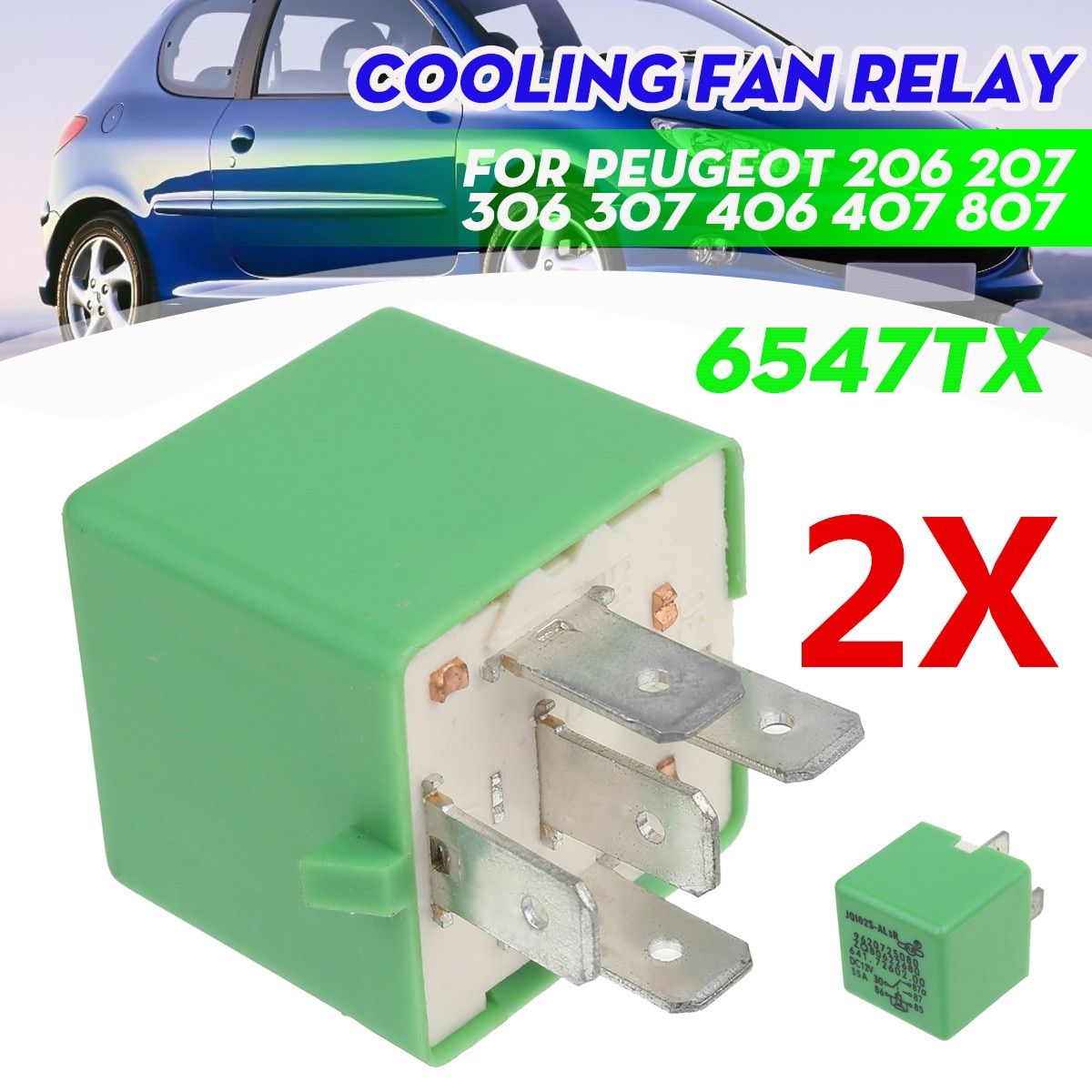 2pcs 6547tx 5 Pins Cooling Radiator Fan Relay Cruise Control