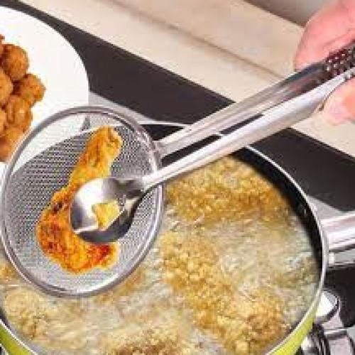 2 In 1 Stainless Steel  Spoon Oil Drainer And Picker