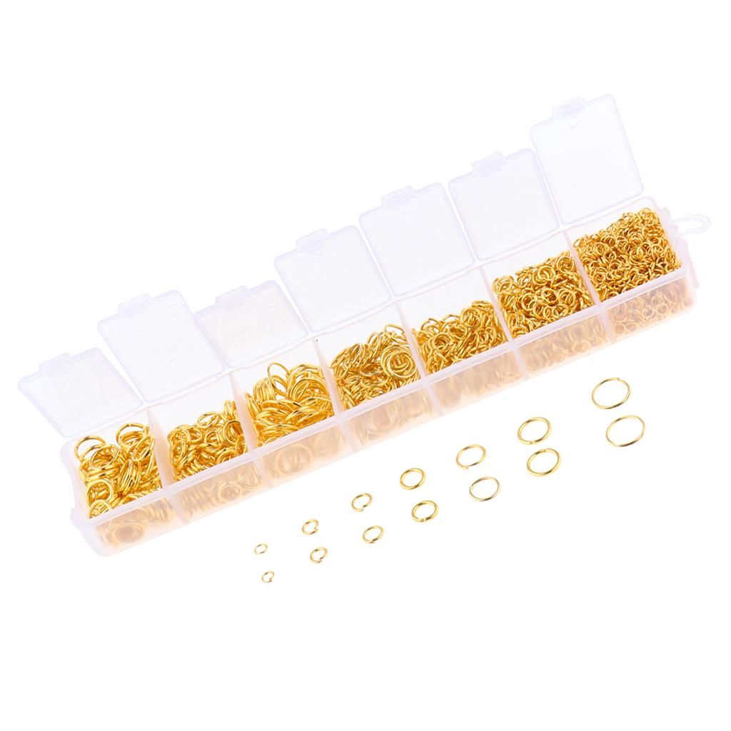 1500pcs Open Jump Rings 3mm 4mm 5mm 6mm 7mm 8mm For Gold