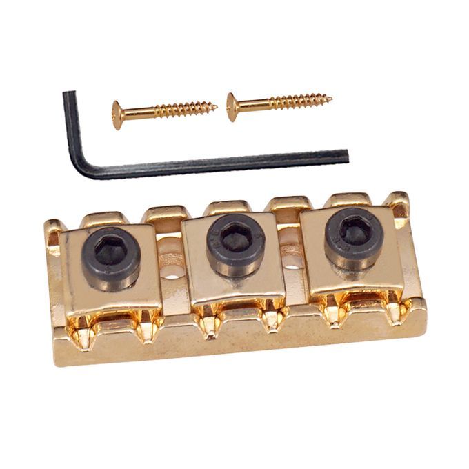 43mm Double Tremolo Bridge System String Lock Nut For Electric Gold