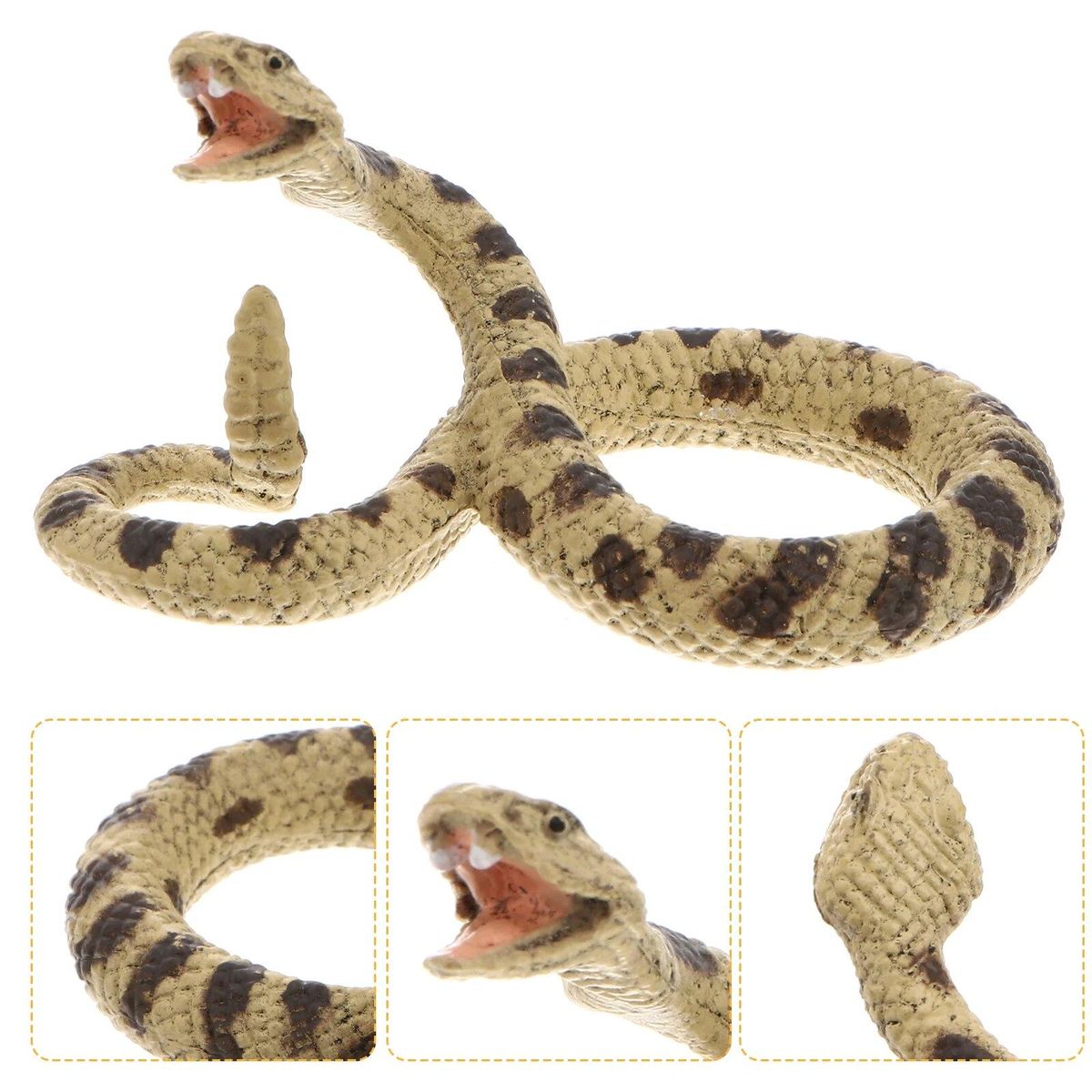 Snake Model Jungle Action Figures Rattlesnake Snake Desk Decoration for Boy Kids Chidren Home Decor Christmas Gift