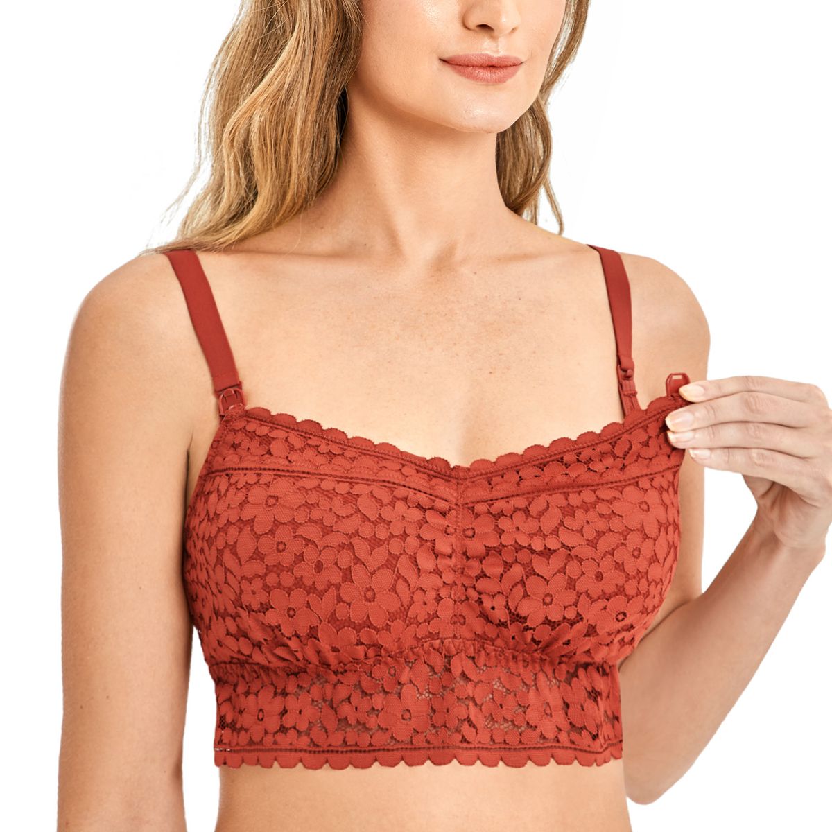 Nursing Lace Te Maternity Breastfeeding Bra Lightly Padded