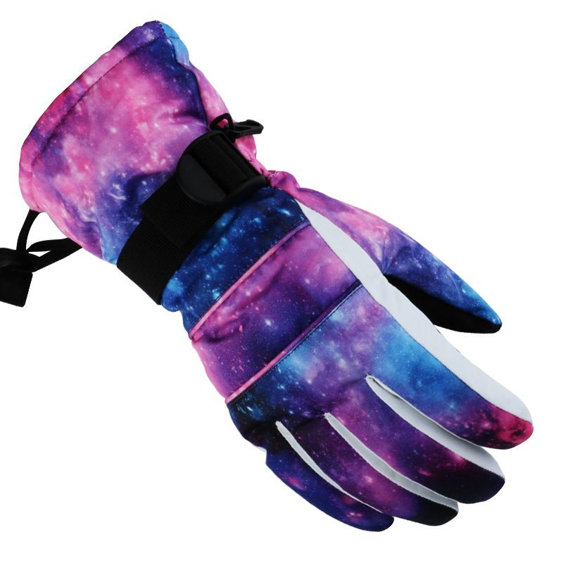 (COLOR 9)-30 Degree Men Women Boy Girl Chidren Kids Ski Gloves Snowboard Gloves Motorcycle Win GRE