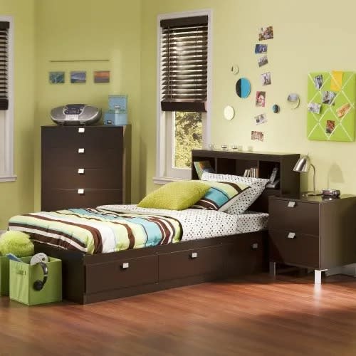 3-piece Kids Bedroom Set - Twin - Chocolate - 4Ft By 6Ft