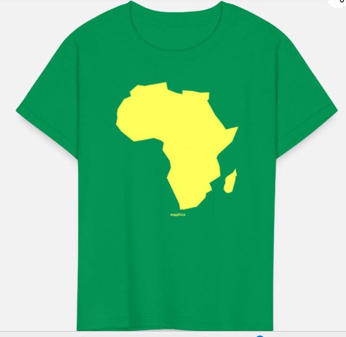 Africa Map Continent Yellow Kids' T-Shirt