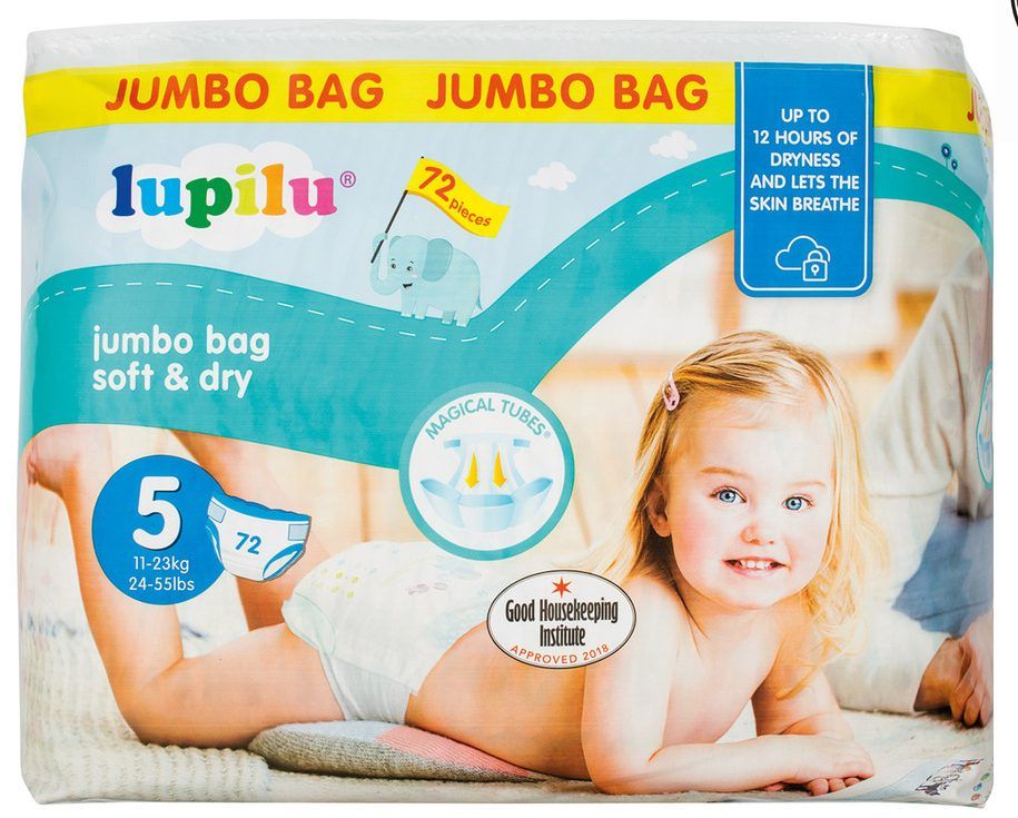 Nappies Size 5 Jumbo Pack 72 Nappies