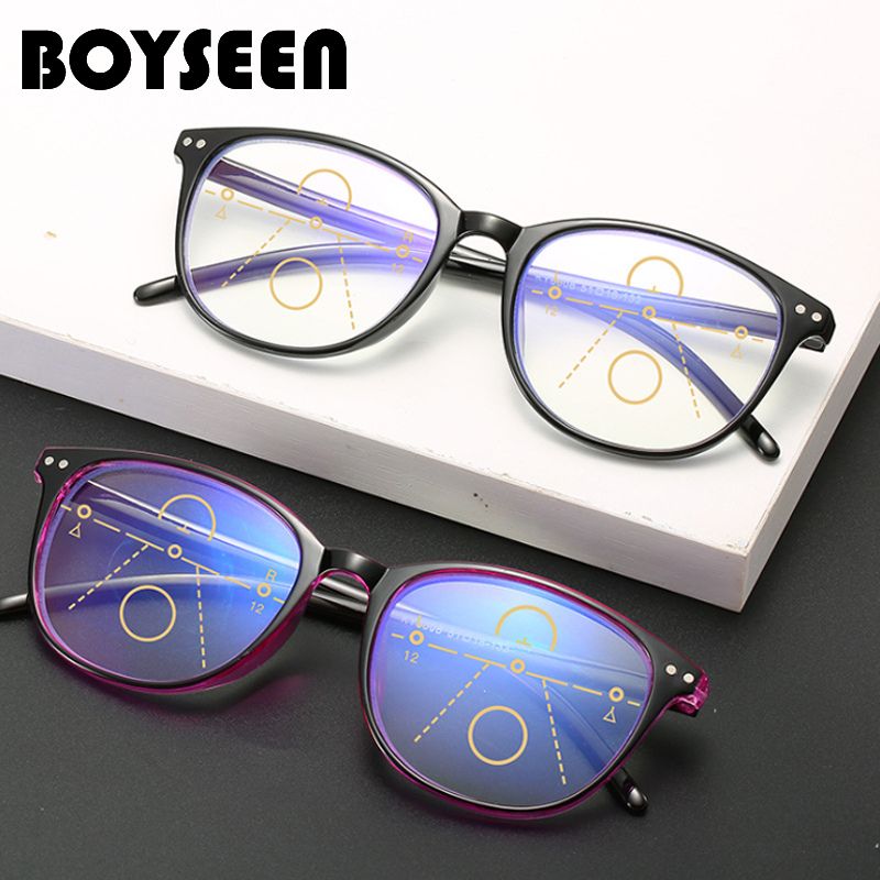 BOYSEEN Anti-Blu-ray Reading Glasses Zoom Glasses 1701