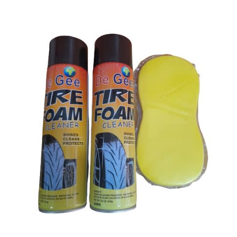 Tire Foam Cleaner 2 Pieces + Expanding Sponge