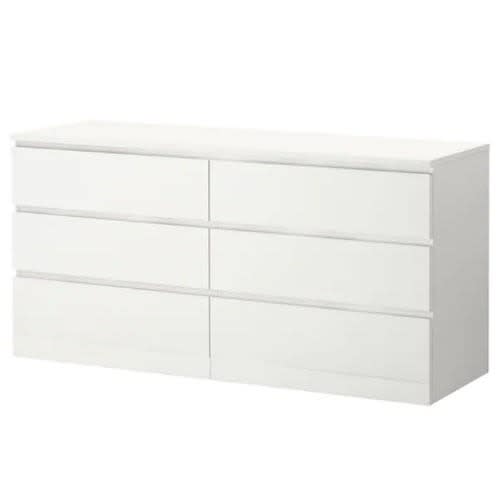 J Best  6- Drawer Dresser - White