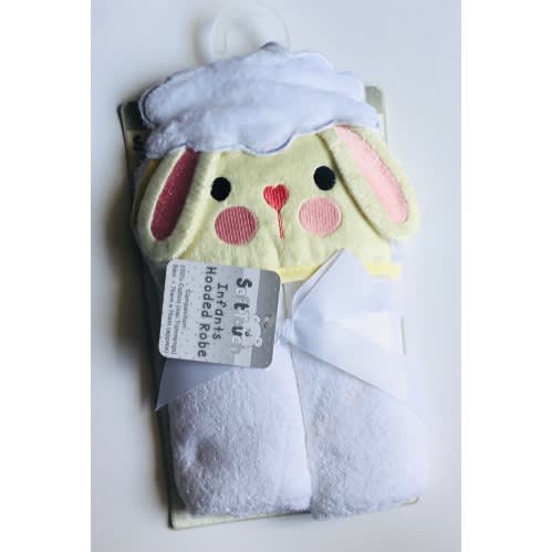 Infants Baby And Toddler Lamb Hooded Cotton Robe/towel