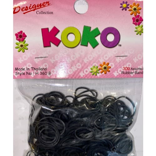 Girls Elastic Koko Hair Bands - Six Pack